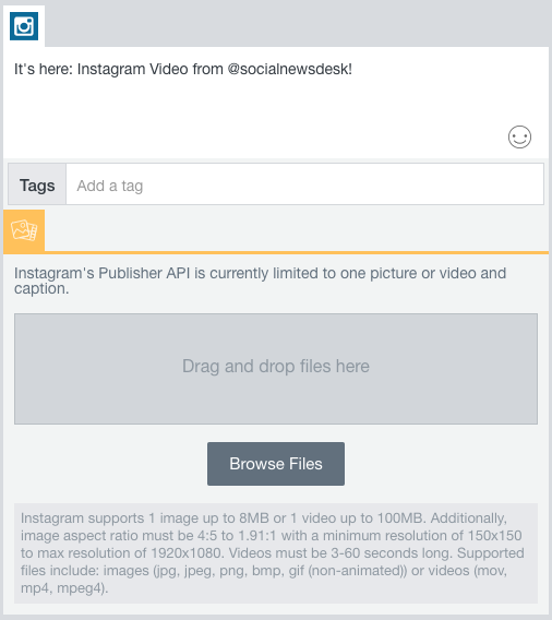 IT'S HERE: Post & Schedule Instagram Videos with @SocialNewsDesk - Social  News Desk